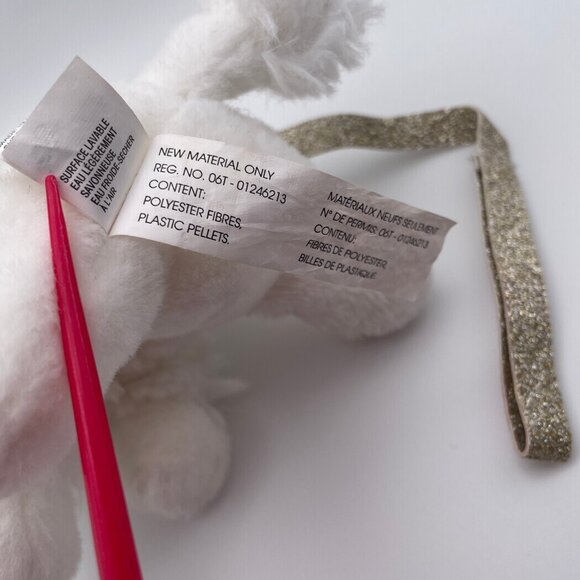 Gund Justice GiGi White Poodle Plush Gold Collar & Leash 6" Puppy (SKU: 445TO) - Picture 8 of 8